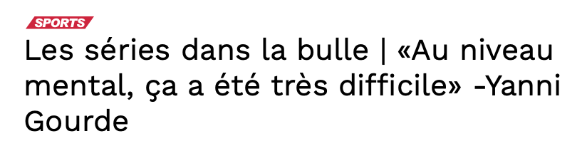 Yanni Gourde ne s'est toujours pas fait demander de lever sa clause....