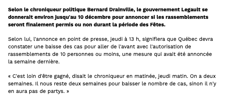 BOMBE au QUÉBEC!!! Les PARTYS de NOËL seront ANNULÉS!!!!