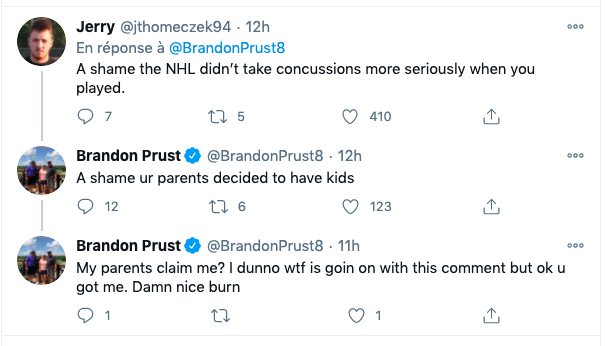 Brandon Prust INSULTE tout le monde sur twitter...