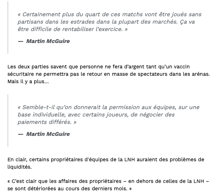 Ça sent vraiment le retour du hockey de la LNH à Québec....