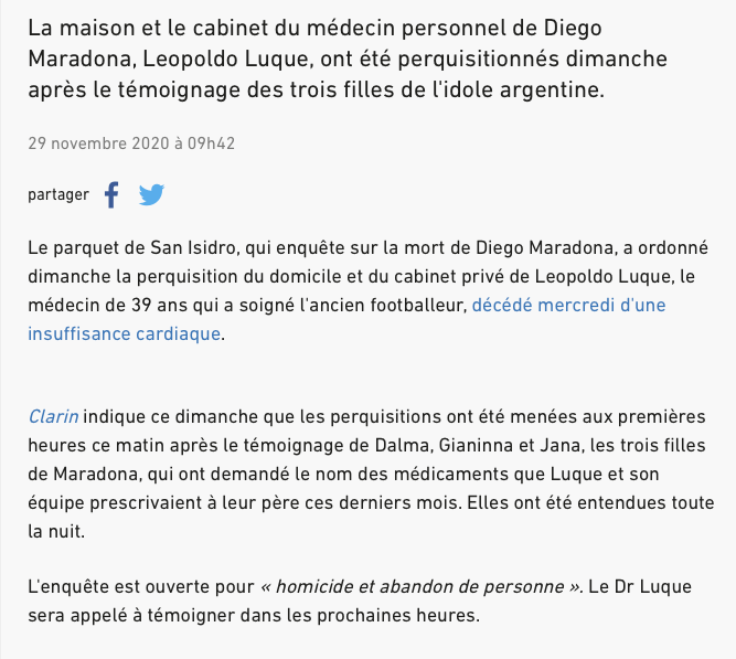 Diego Maradona TUÉ...de manière involontaire par son médecin?