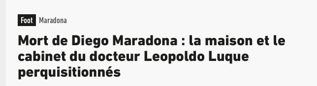 Diego Maradona TUÉ...de manière involontaire par son médecin?