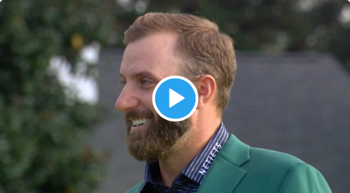 Dustin Johnson, en LARMES, ne trouvant pas les mots..