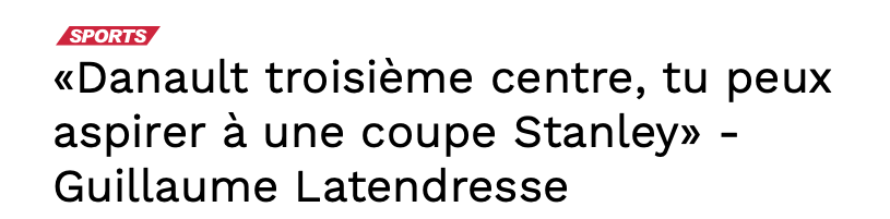 Fallait ben Guillaume Latendresse... Pour voir Phil Danault...