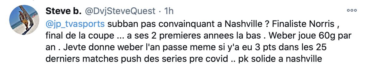 HAHA...On comprend pourquoi TVA Sports lui a retiré son émission...