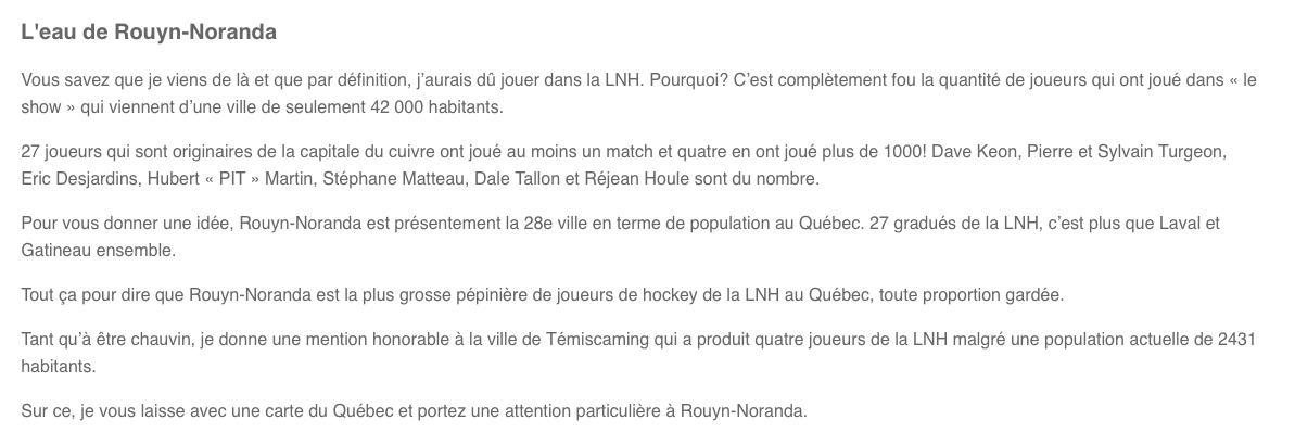 HOCKEYTOWN...c'est Rouyn-Noranda!!!!