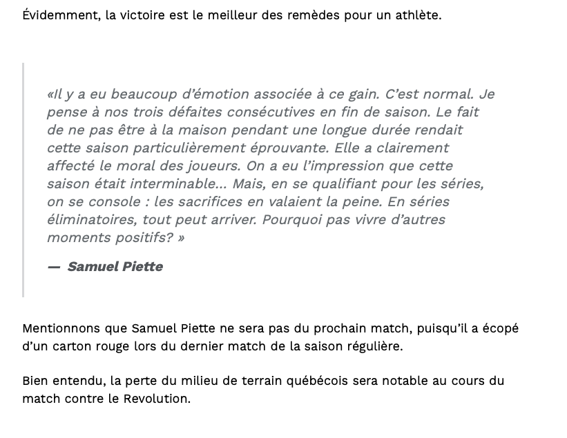 Il faut vraiment dire à Samuel Piette...