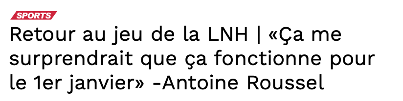 Le 1er janvier...on oublie ça...