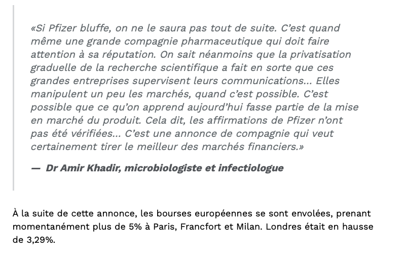 Le VACCIN de la COVID-19...Une ARNAQUE pour contrôler la bourse?