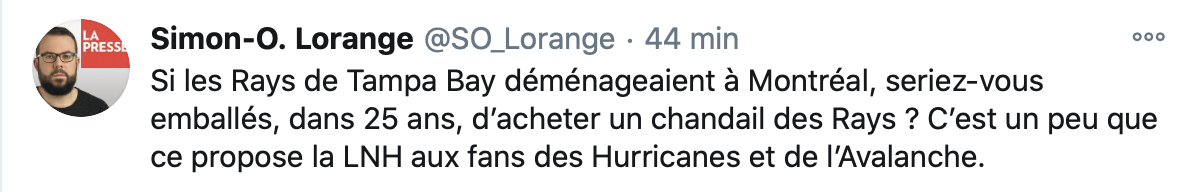 Les FANS du Colorado et de la Caroline, ne sont pas satisfaits...