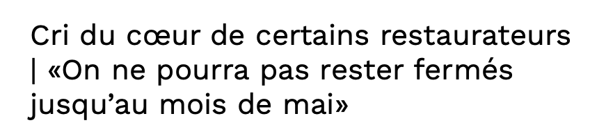 Les retaurateurs du Québec...se font FOU...SOLIDE...