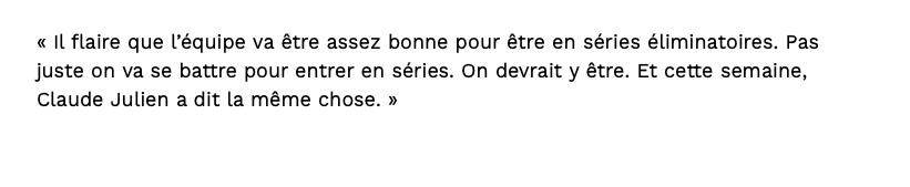 Marc Bergevin a REVU ses priorités...