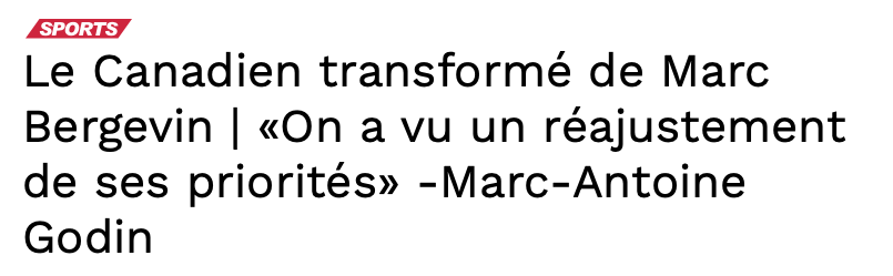 Marc Bergevin a REVU ses priorités...