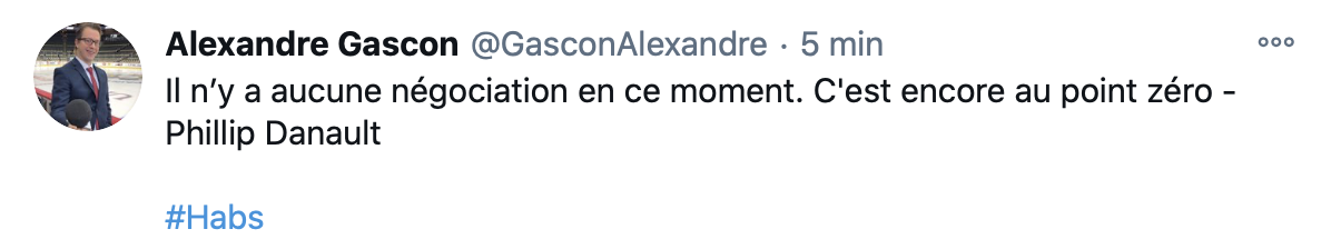 Phil Danault passe un message à Marc Bergevin...