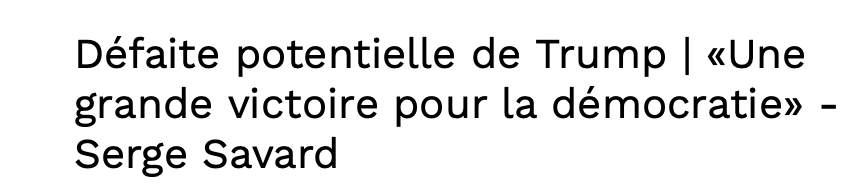 Serge Savard rit de Donald Trump...