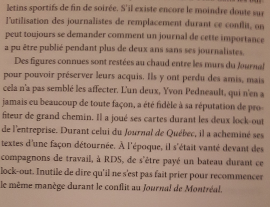 Yvon Pedneault le PROFITEUR TRAÎTRE...Jean-Charles Lajoie le suit...