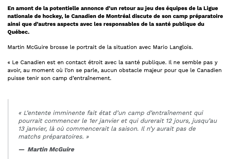 20 000 BUSINESS du Québec sont MORTES, mais le CH va avoir une EXCEPTION...