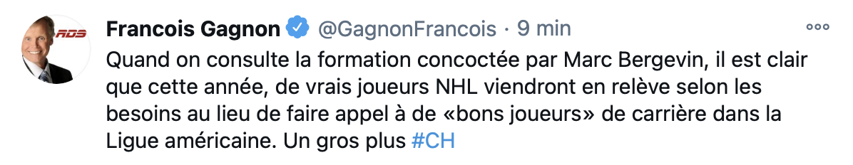 Au moins, Marc Bergevin a compris...