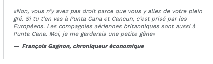 Ceux qui vont dans le SUD...ne pourront pas demander de CASH...