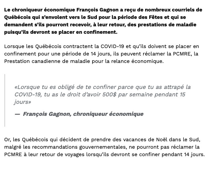 Ceux qui vont dans le SUD...ne pourront pas demander de CASH...