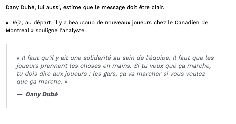 Claude Julien sera CONGÉDIÉ si...