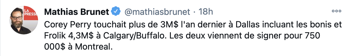 HAHA...Mathias Brunet prêt à dire n'importe quoi...