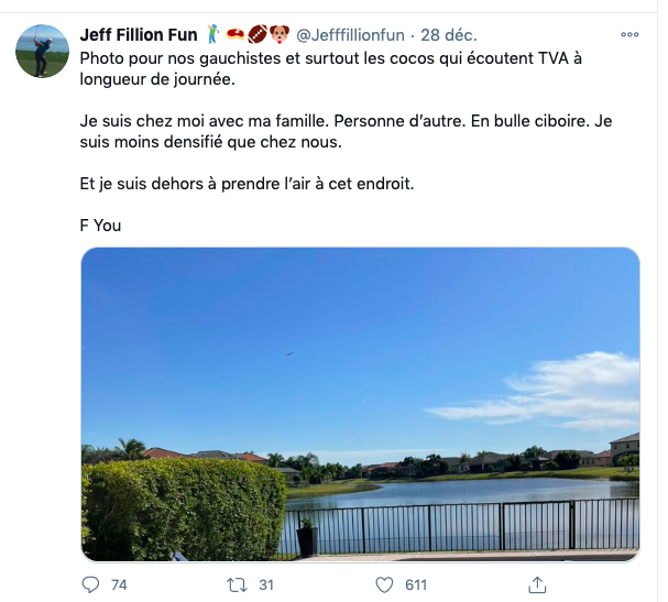 Jeff Fillion INSULTE QUEBECOR...et tout le monde qui respire...