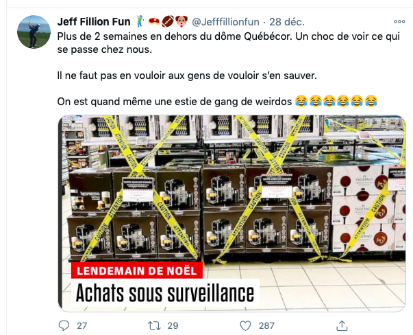 Jeff Fillion INSULTE QUEBECOR...et tout le monde qui respire...