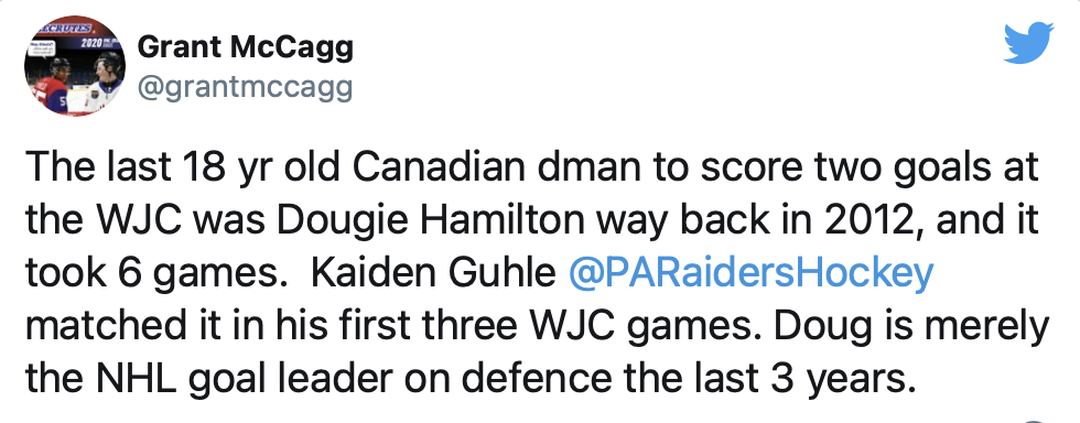 Kaiden Guhle, le prochain Dougie Hamilton...