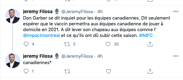 Le Canadien de Montréal devra faire comme l'Impact.