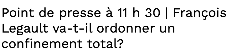 Le Québec en CONFINEMENT TOTAL aujourd'hui?