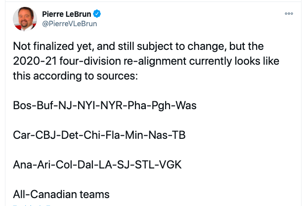 Les DIVISIONS CONFIRMÉES par Pierre LeBrun...