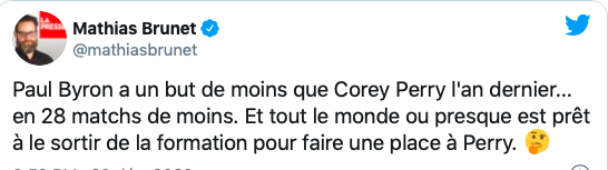 Paul Byron a un SEUL PROTECTEUR au Québec....