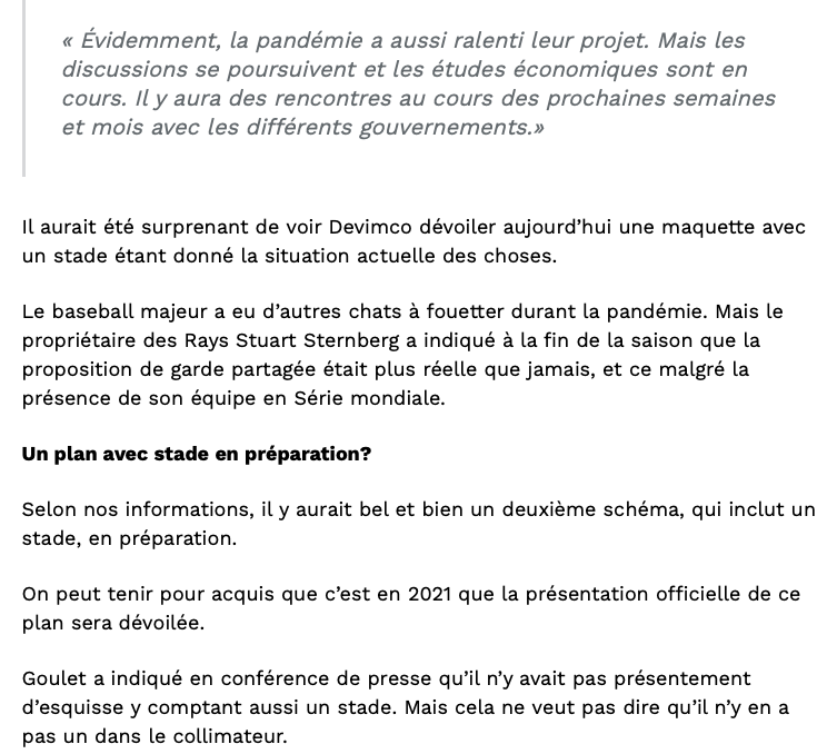 RETOUR des EXPOS: Le STADE...Va figurer dans le 2e SCHÉMA du BASSIN PEEL..