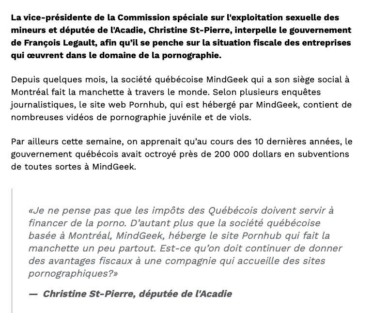 SCANDALE! La PORNOGRAPHIE JUVÉNILE financée par le gouvernement!!!