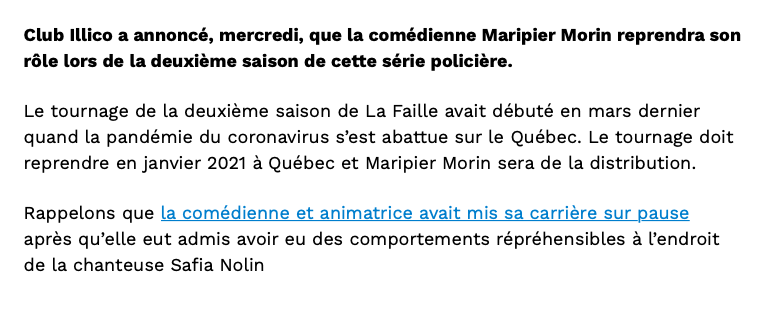 Si Maripier Morin était un joueur de hockey...