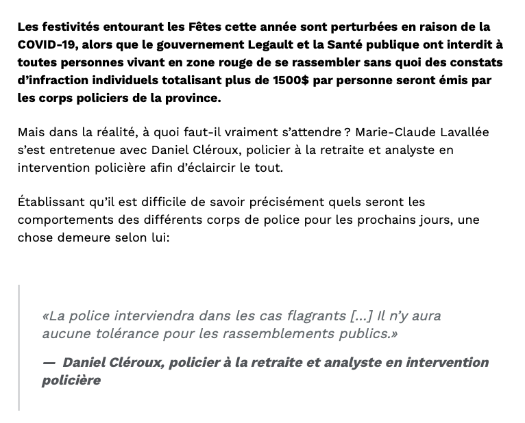 Si tu te fais POGNER par la police pour le temps des fêtes...