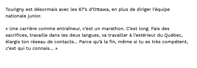 André Tourigny tout proche du Canadien de Montréal...