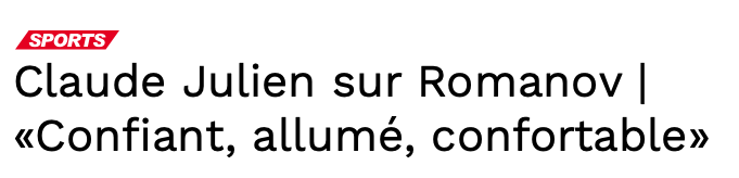 Claude Julien parle des erreurs d'Alex Romanov?!?!?!?!?!