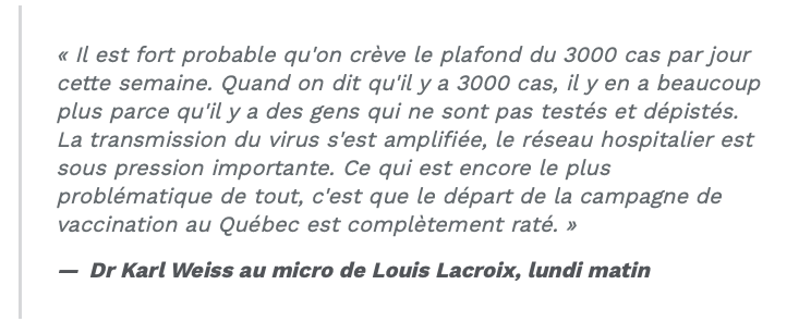 COVID-19: Le Québec dans la TOURMENTE, Molson STRESSE...