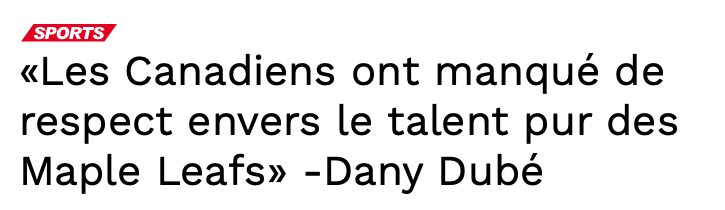 Dany Dubé n'est pas TENDRE avec Nick Suzuki et Josh Anderson...