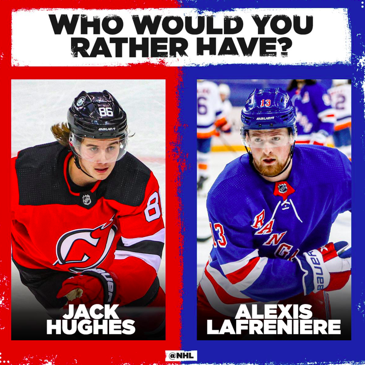 Entre Jack Hughes et Alexis Lafrenière...Tu prends QUI?