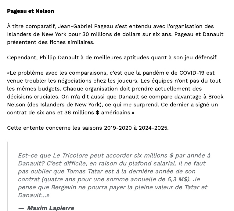 Guillaume Latendresse rappelle à Phil Danault...