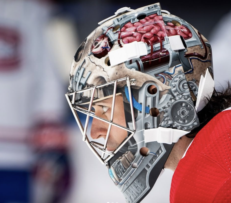 IMAGINEZ...Le gars qui a peint le masque de Carey Price...