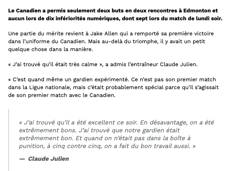 Jake Allen: Ron Francis se frotte les mains!!