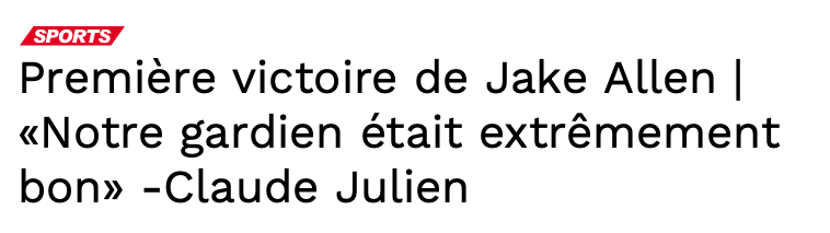 Jake Allen: Ron Francis se frotte les mains!!