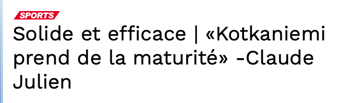 Jesperi Kotkaniemi reçoit des FLEURS de son COACH....