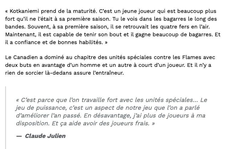 Jesperi Kotkaniemi reçoit des FLEURS de son COACH....