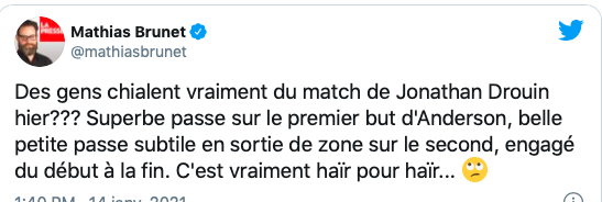 Jonathan Drouin le BOUC-ÉMISSAIRE du Québec....