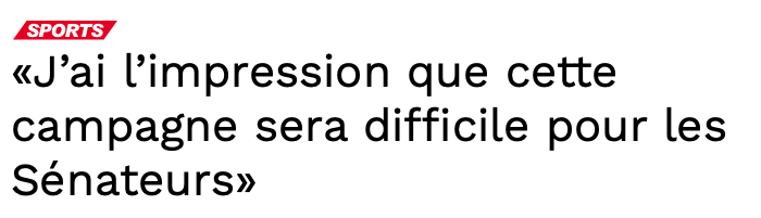 La saison va être LONGUE en SALE à Ottawa...